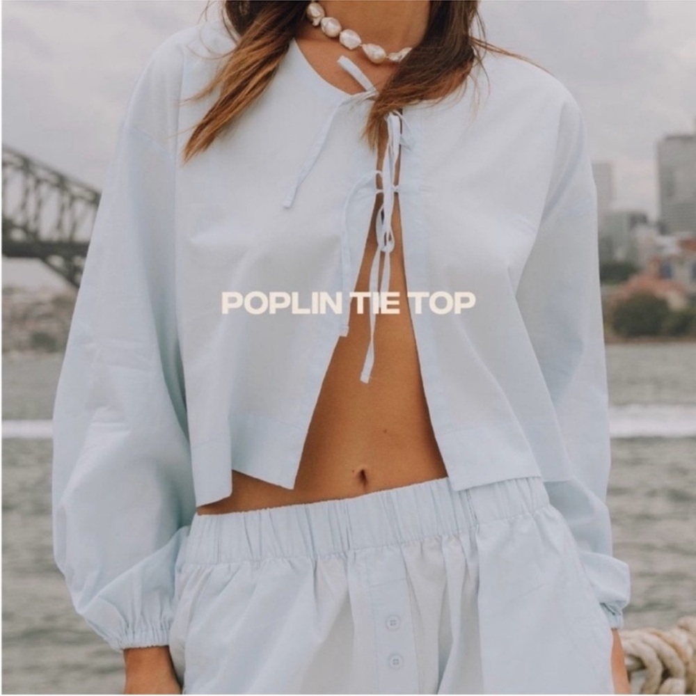 NWT Daily Drills Poplin Tie Top XS/S